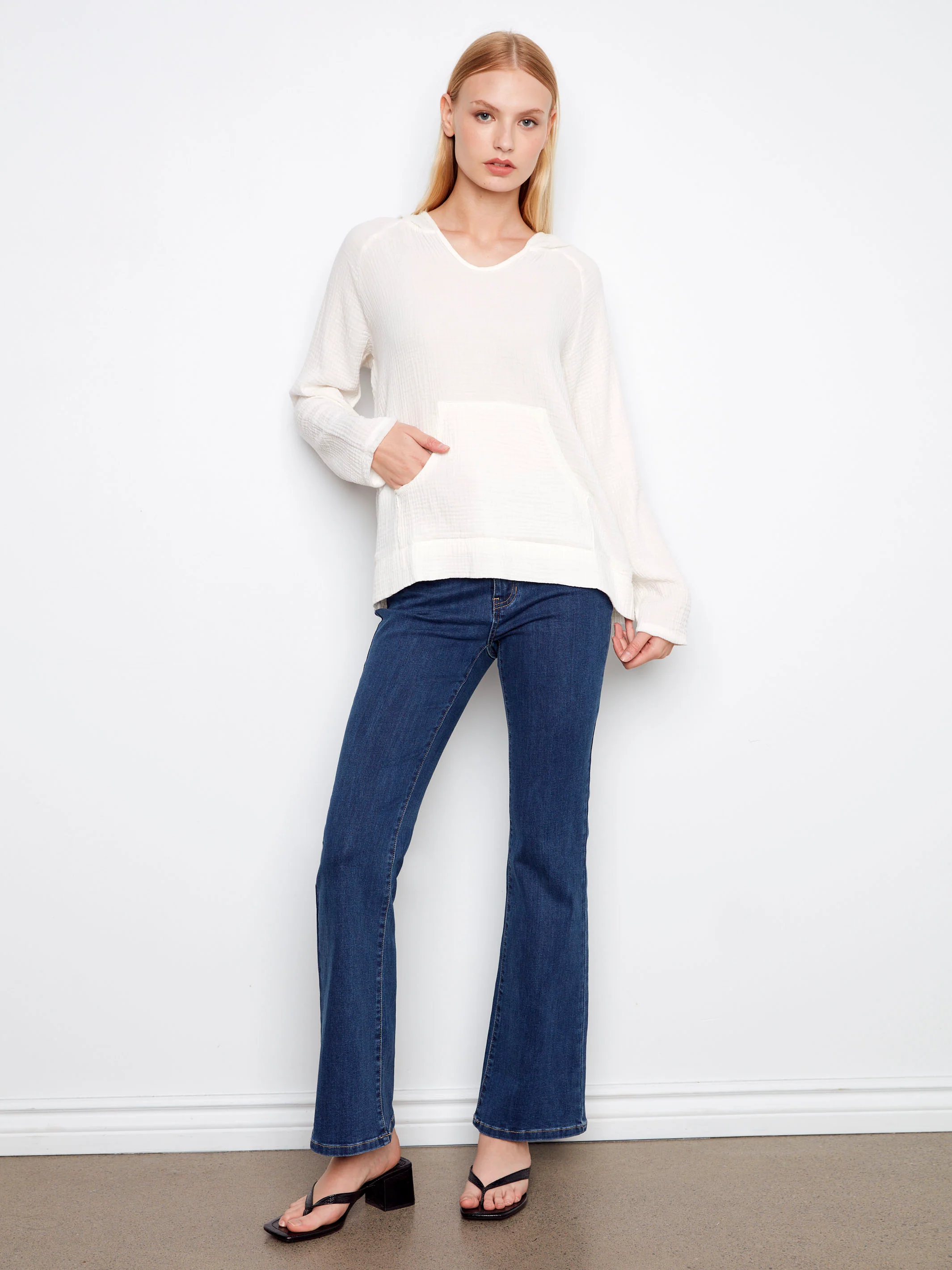 Bubble Cotton Hoodie - White - Image 4