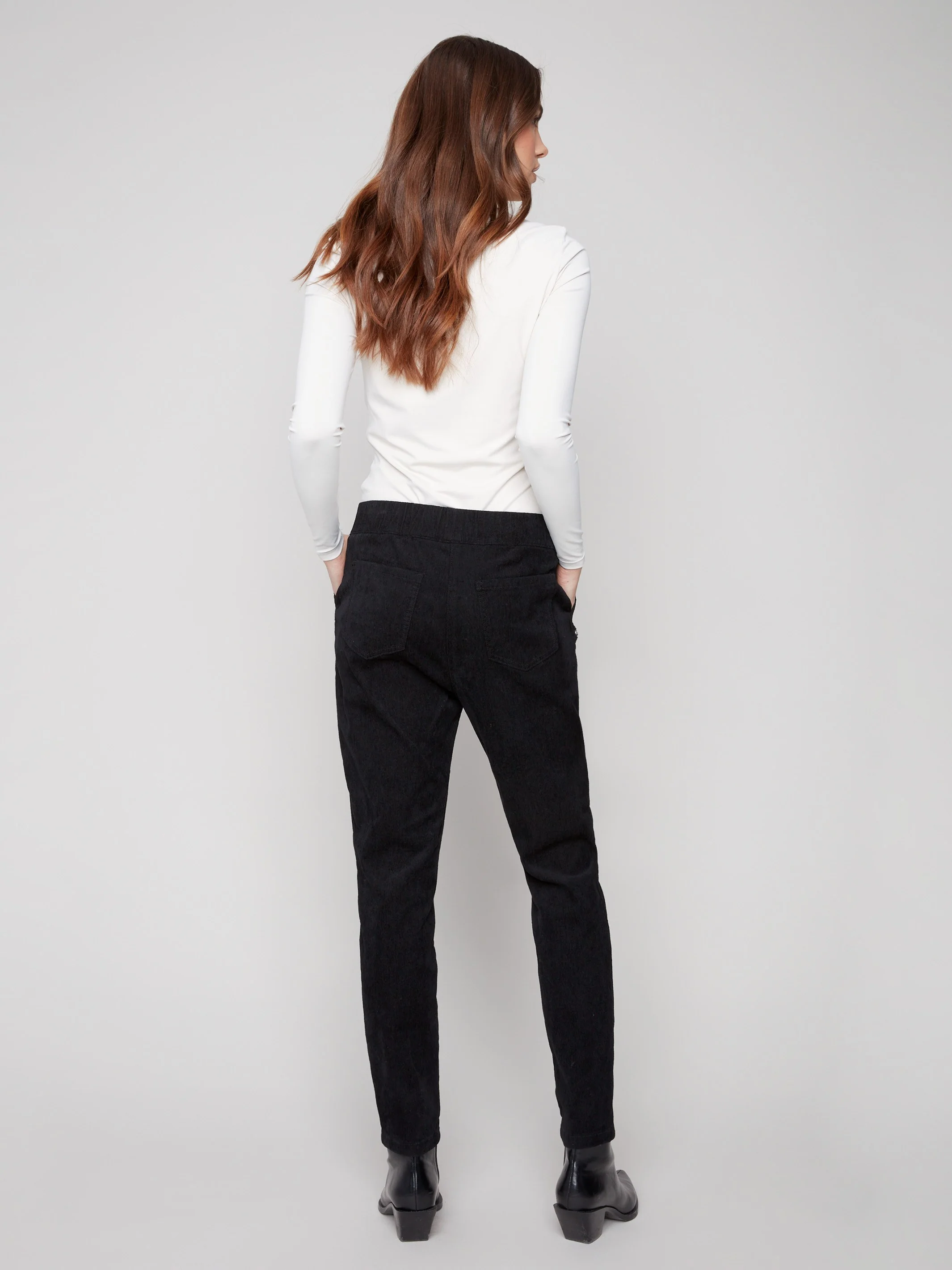 Corduroy Jogger Pants - Black - Image 5