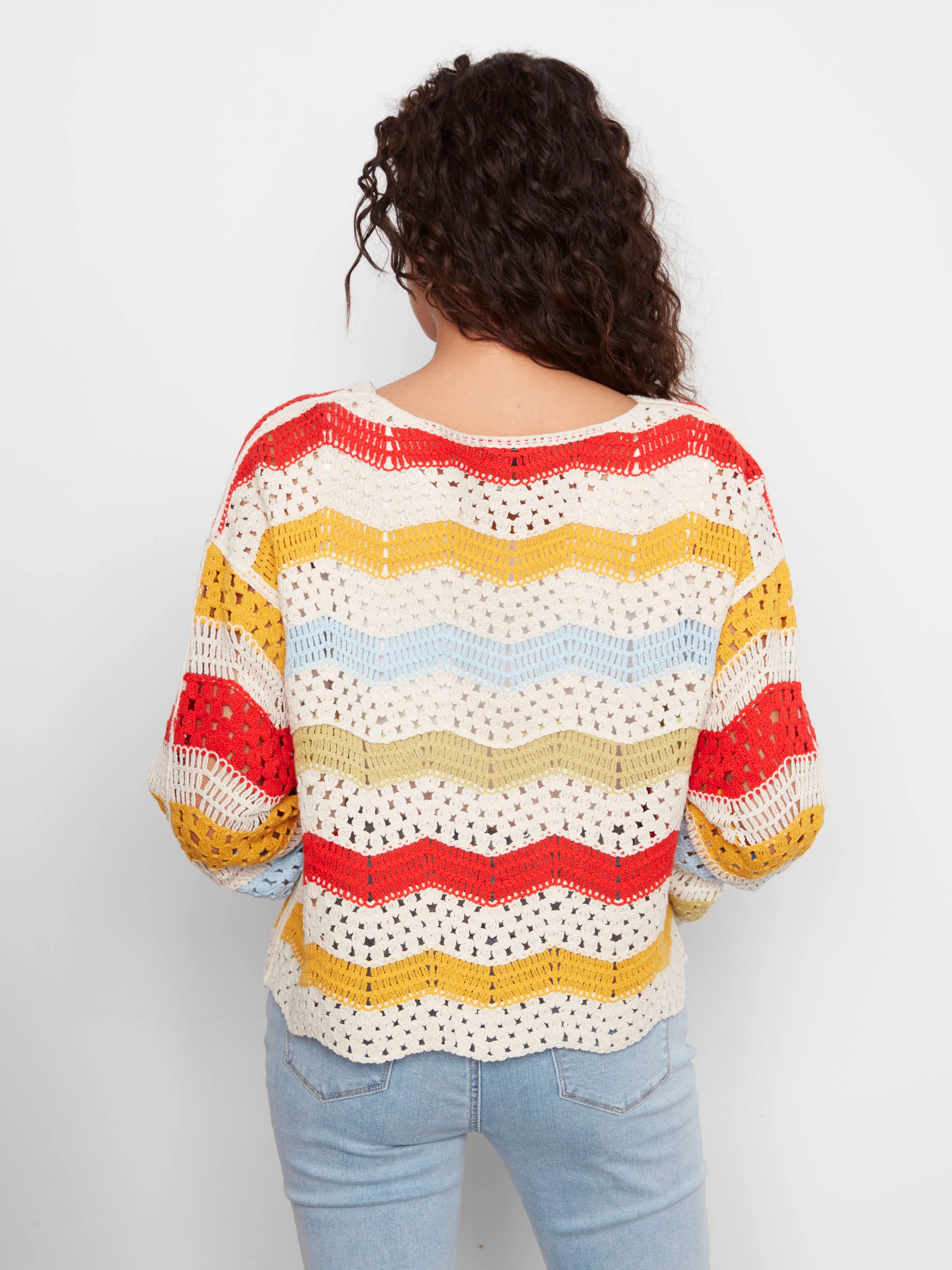 Cotton Blend Crochet Top - Sunshine - Image 4