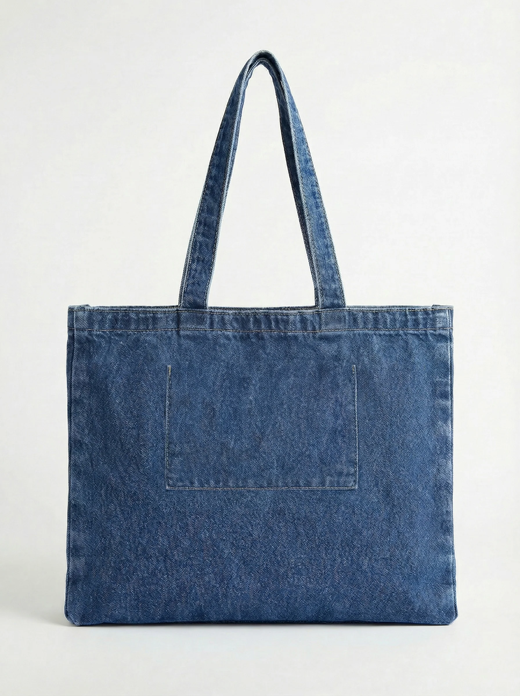 Denim Tote Bag - Medium Blue - Image 4