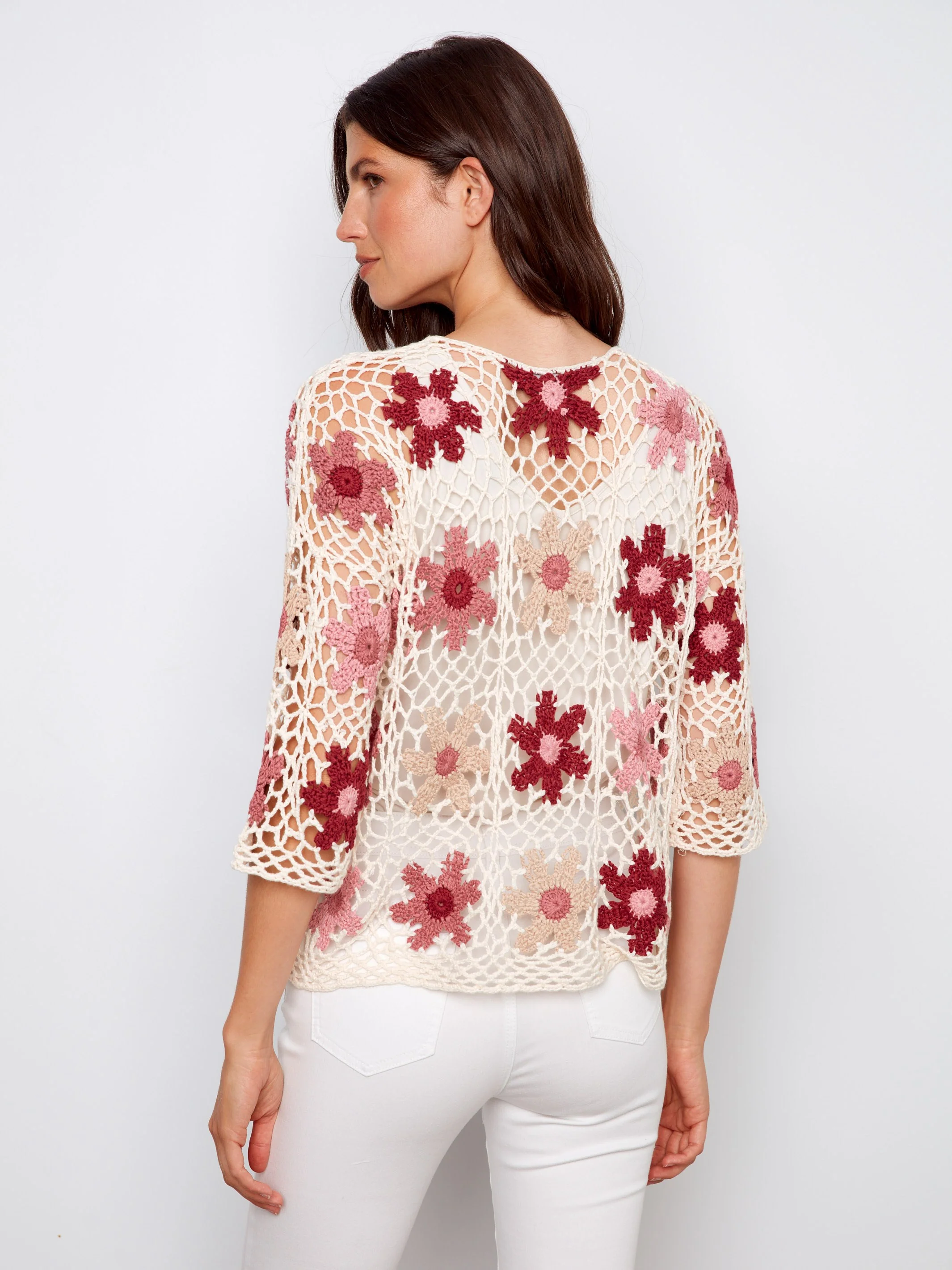 Floral Hand-Crochet Top - Carnation - Image 5