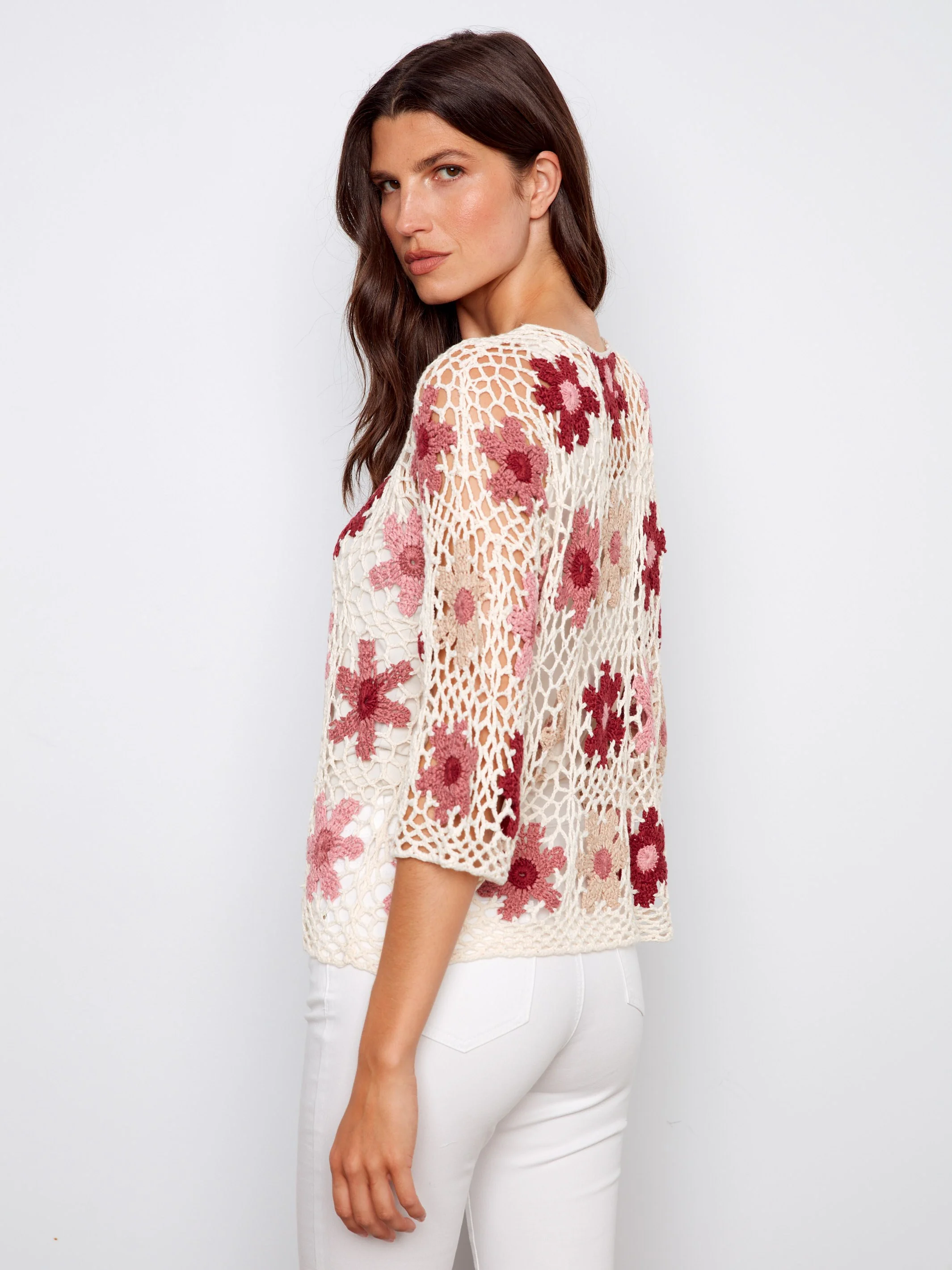 Floral Hand-Crochet Top - Carnation - Image 6