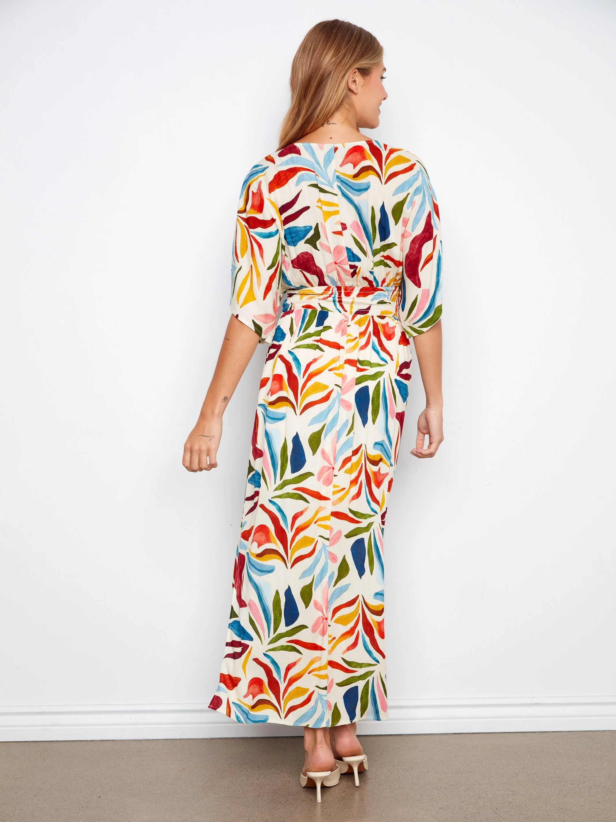 Printed Dolman Sleeve Maxi Dress - Solstice - Image 4
