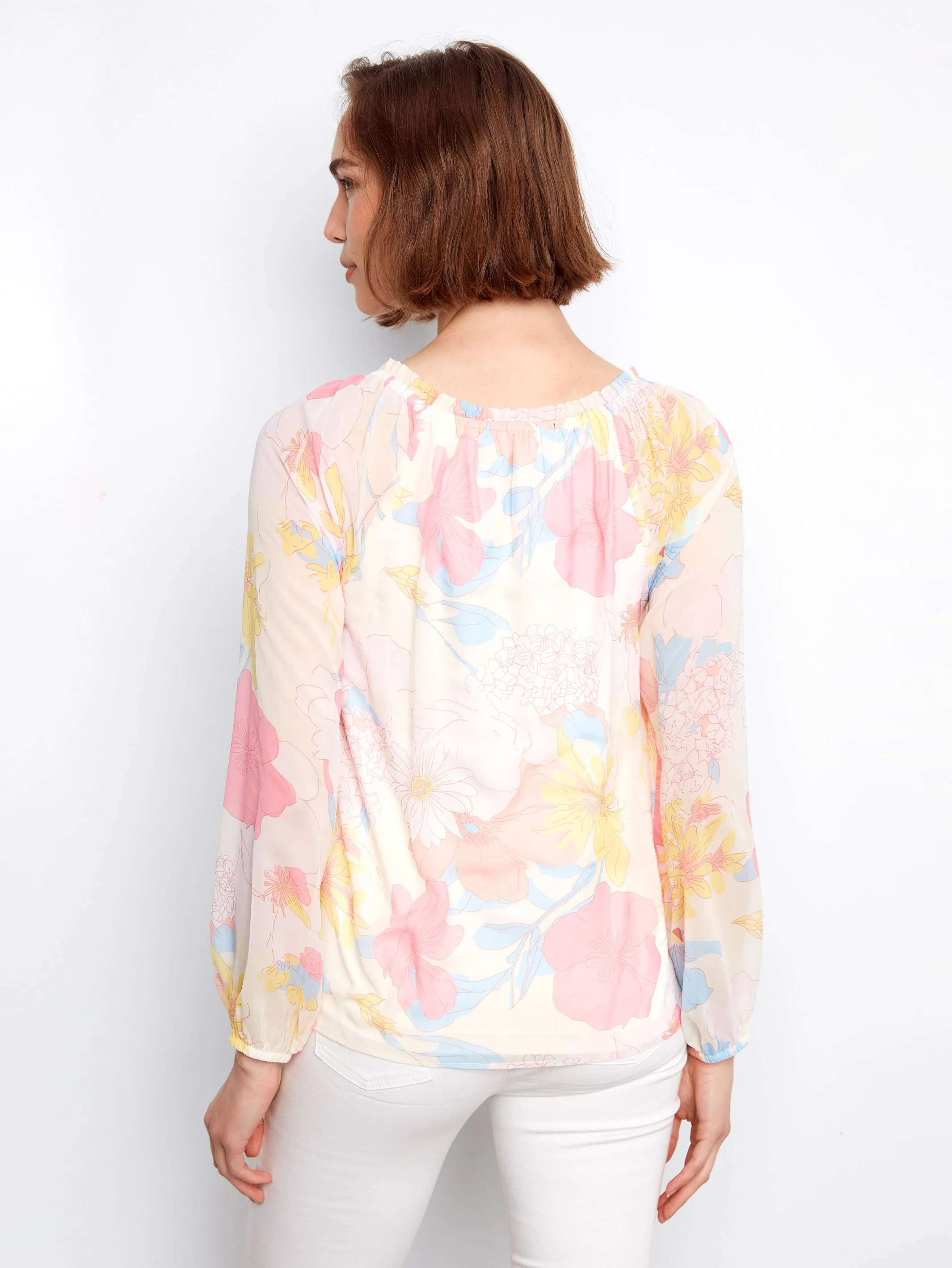 Printed Off-Shoulder Blouse - Romantic - Image 5