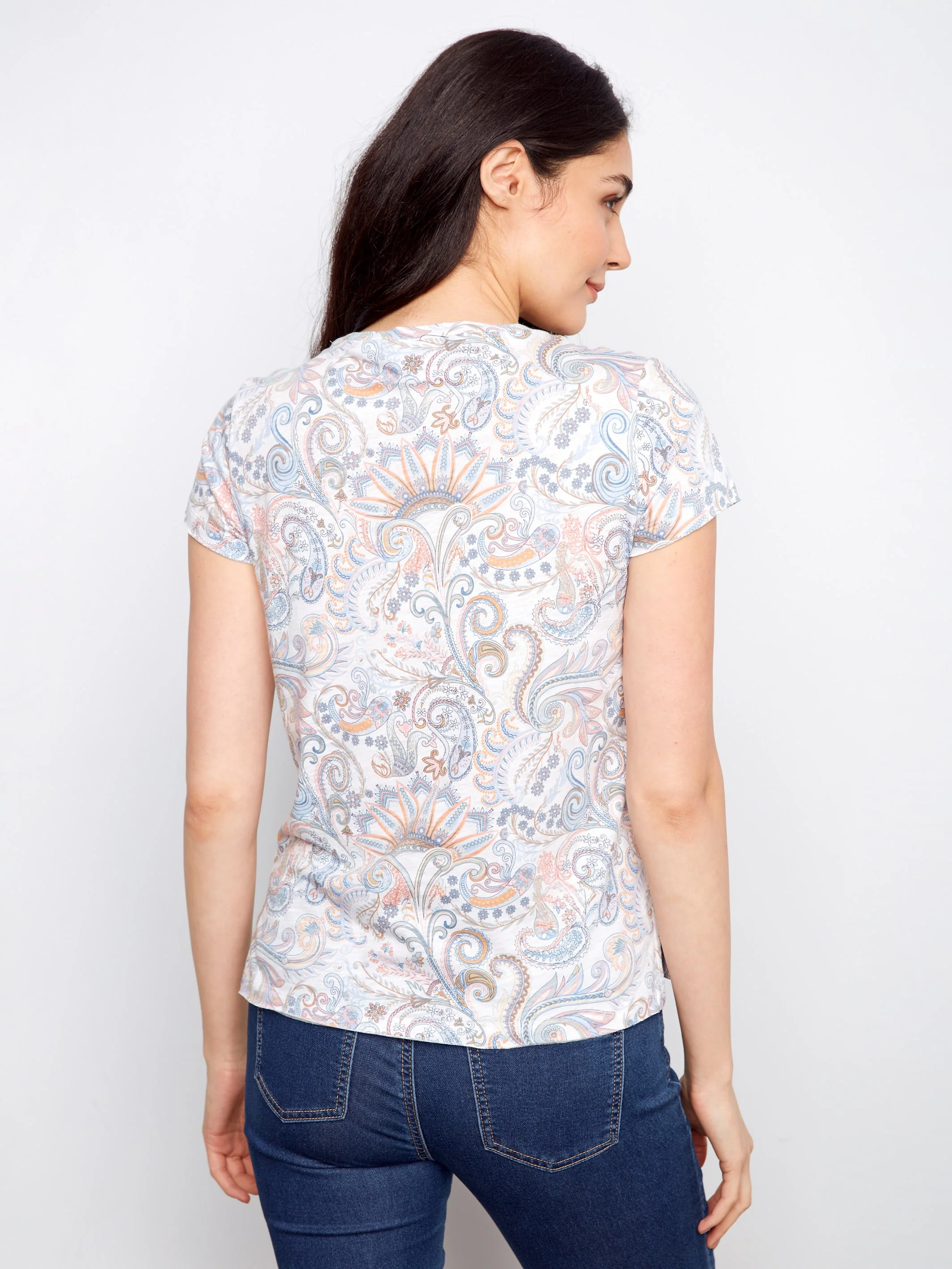 Printed Organic Cotton T-Shirt - Chintz - Image 3