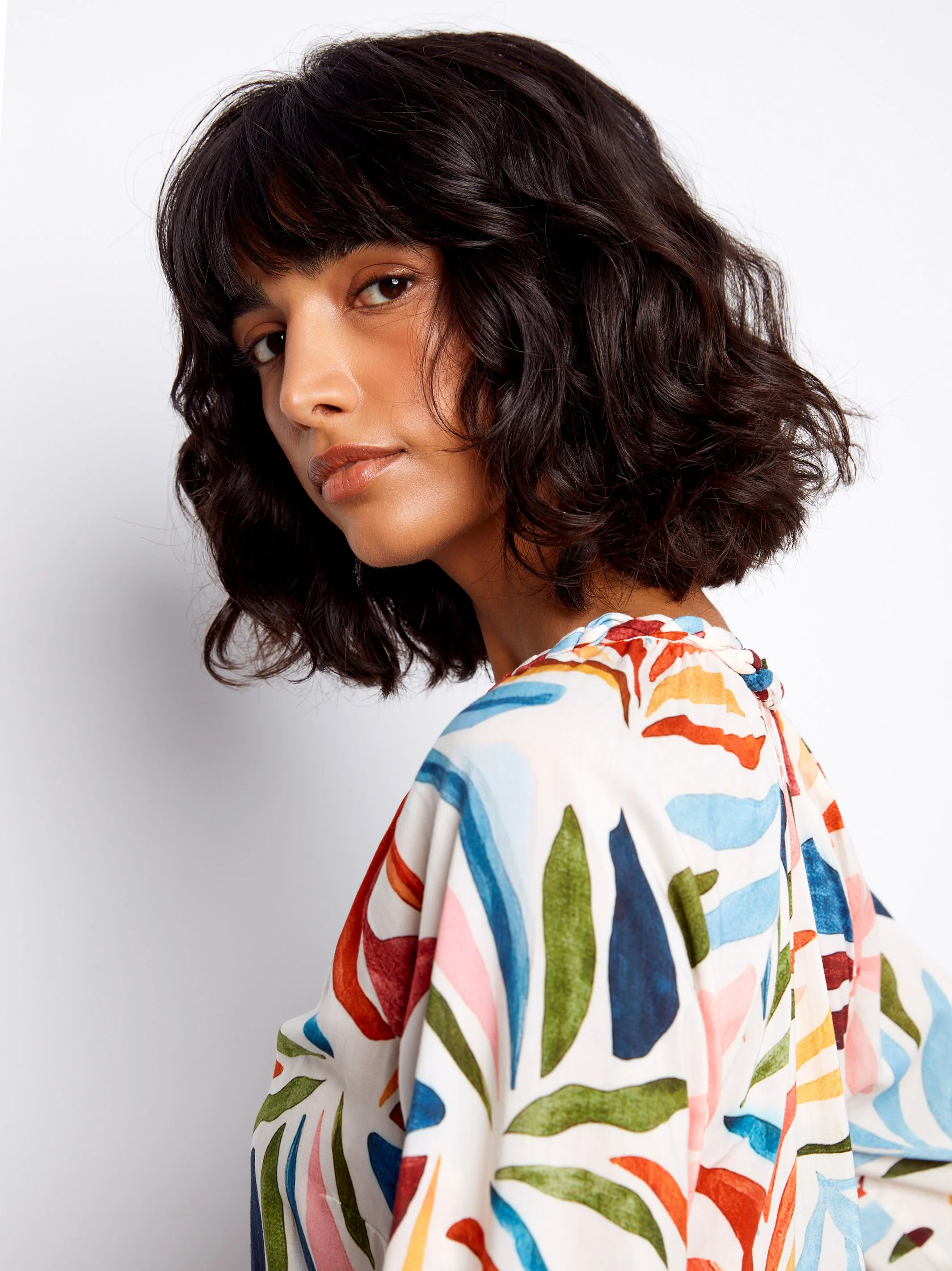 Printed Popover Blouse - Solstice - Image 6