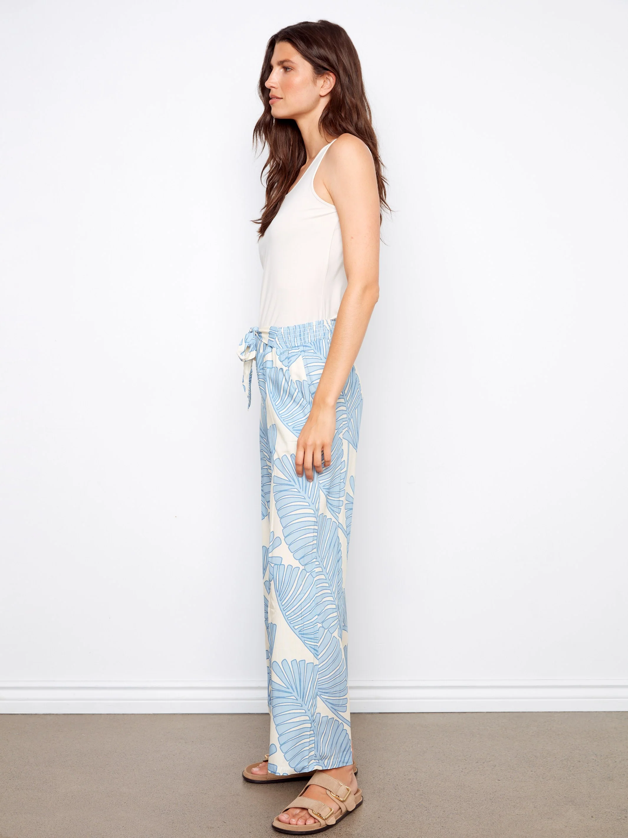 Printed Wide Leg Pants - Lush - Image 3