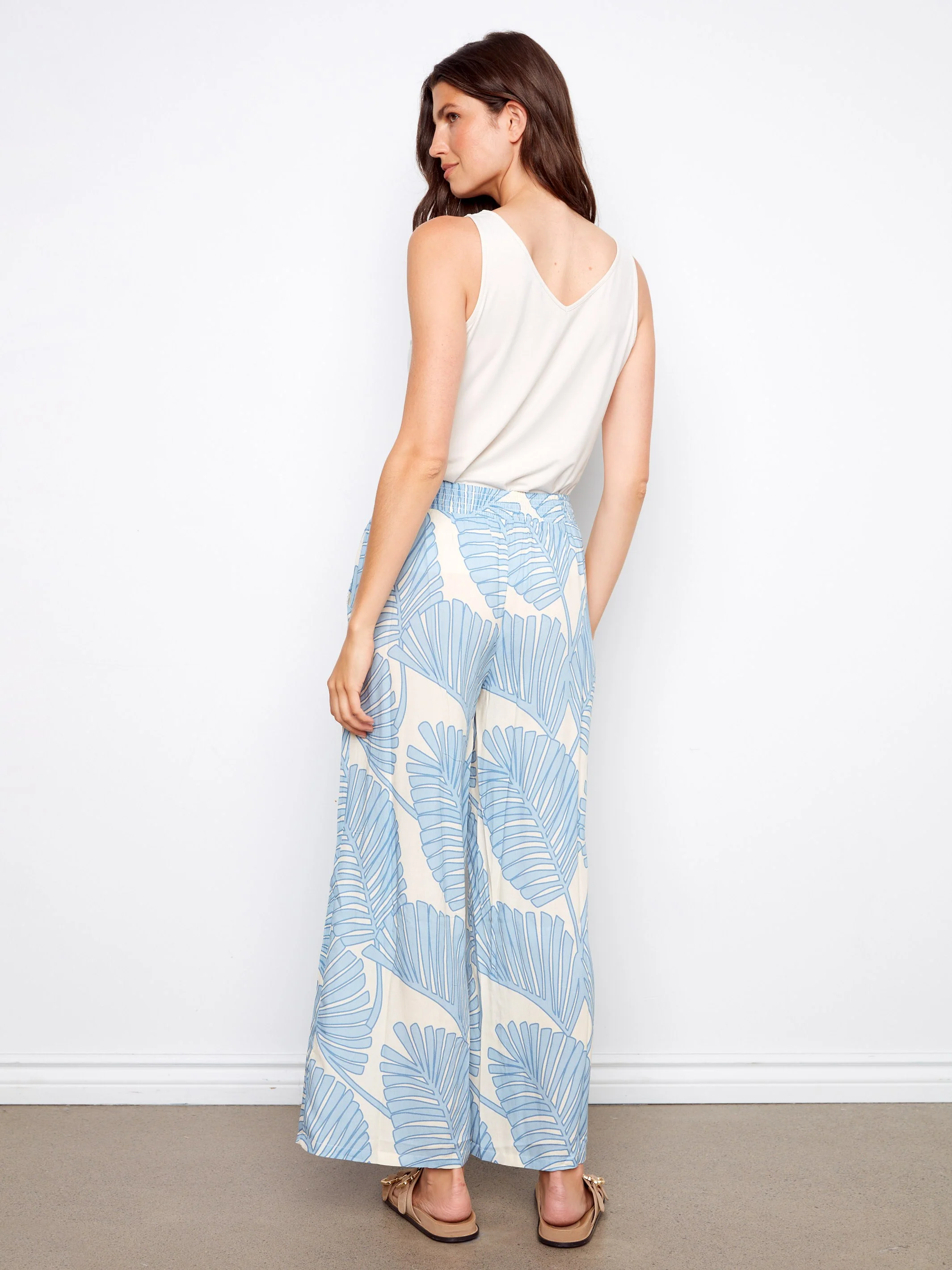 Printed Wide Leg Pants - Lush - Image 4