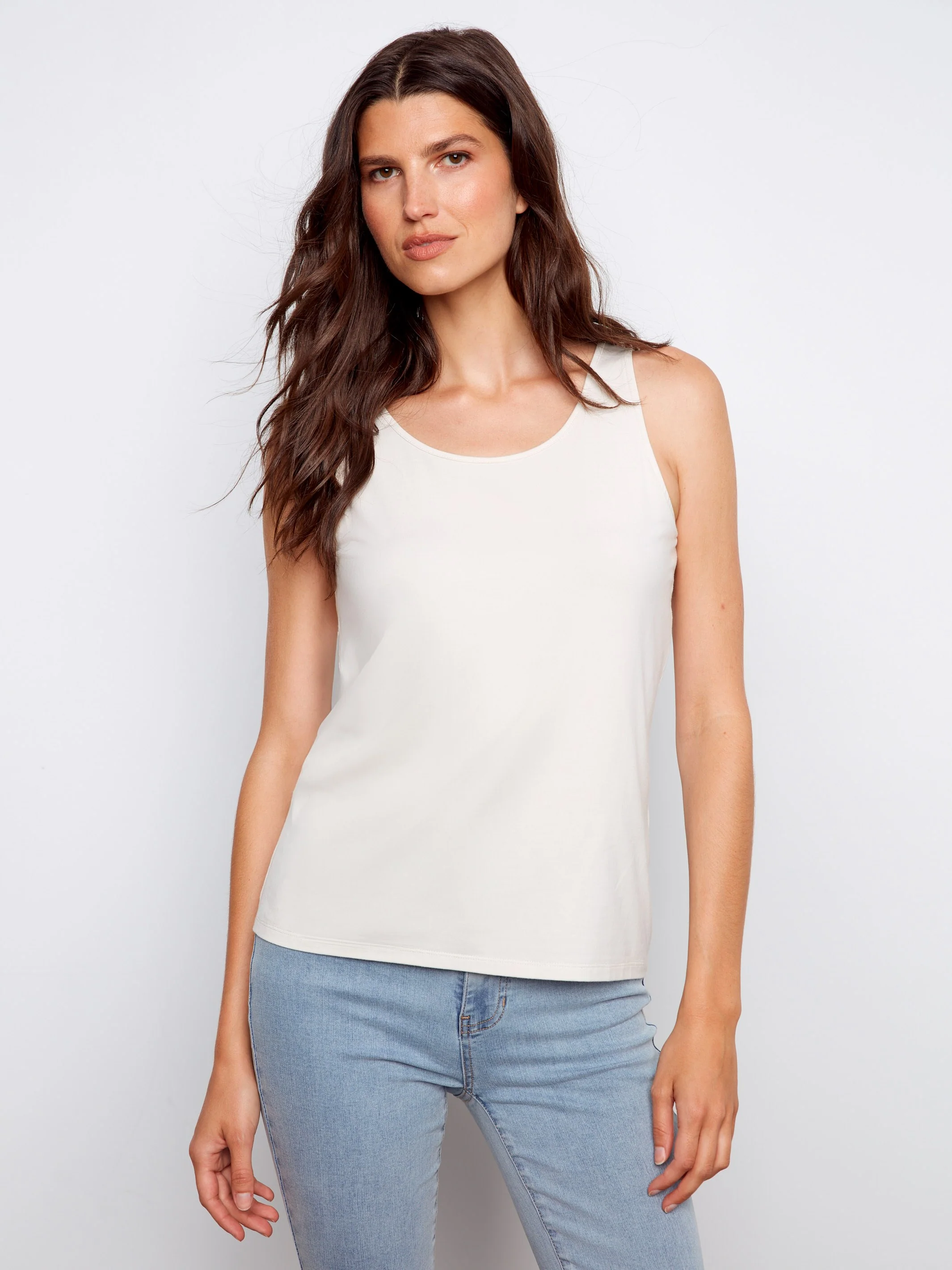 Reversible Bamboo Cami - Greige - Image 5
