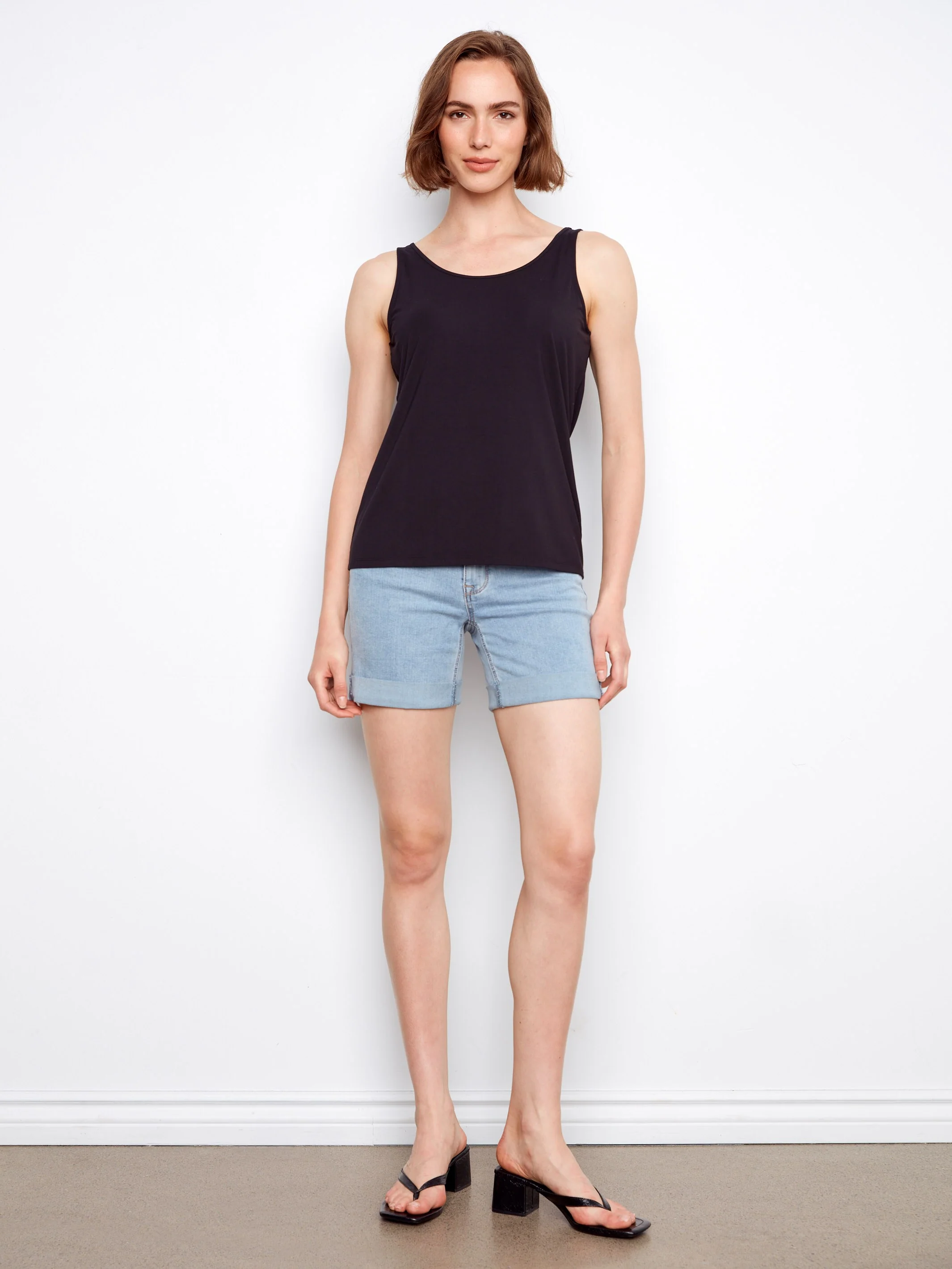 Reversible Bamboo Cami - Black - Image 8